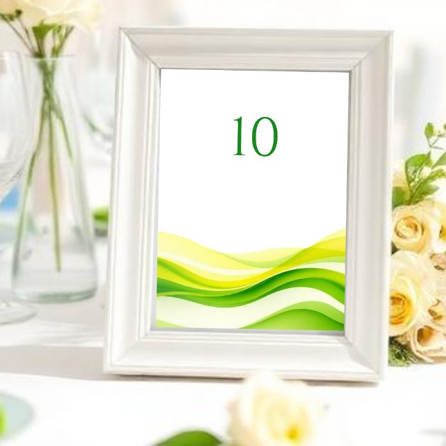 Numéro De Table Island Citrus Green and Yellow Wedding (Island Citrus Green and Yellow Wedding Table Number )