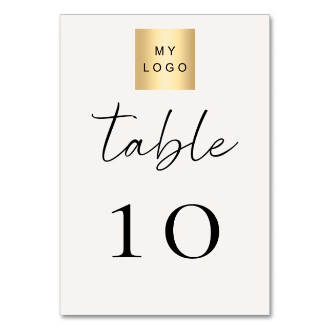 Numéro De Table Ivory business logo table number (Par défaut)