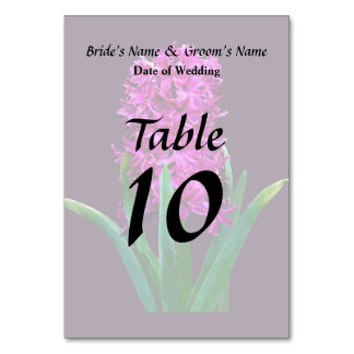 Numéro De Table Jacinthe Magenta