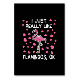 Numéro De Table J'Aime Vraiment Les Flamants roses, Ok Flamant ros