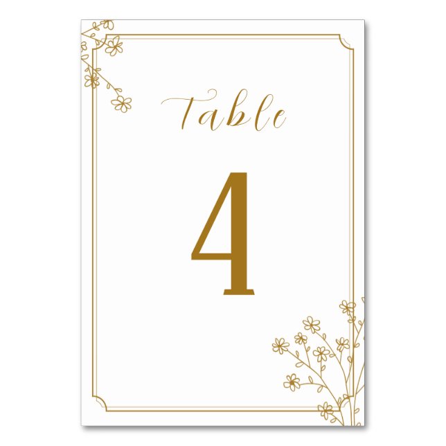 Numéro De Table Jardin d'été Floral Mariage (Par défaut)
