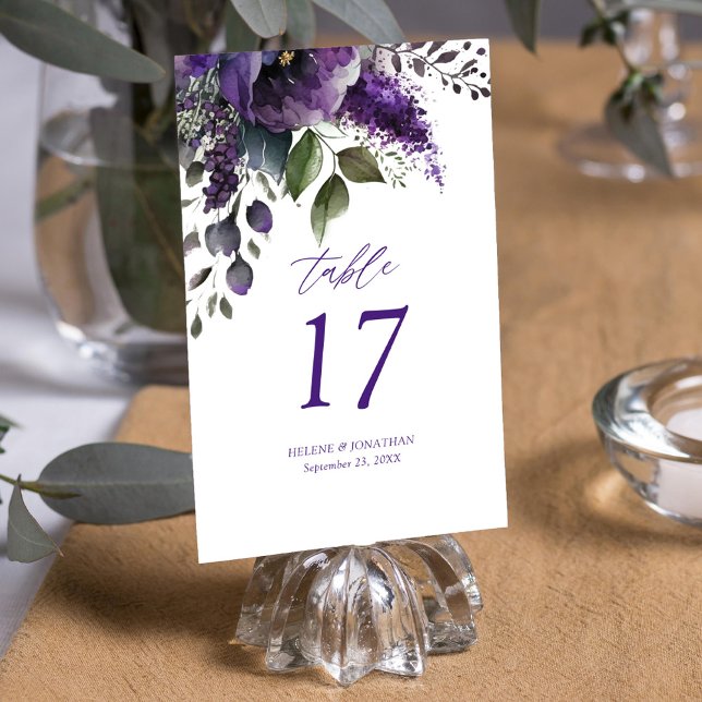 Numéro De Table Jardin floral moderne Botanique Mariage élégant (Modern Floral Garden Botanical Elegant Wedding Table Number)