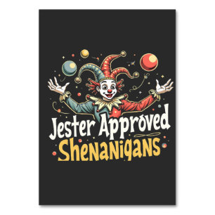 Numéro De Table Jester Approuvé Shenanigans Circus Clown