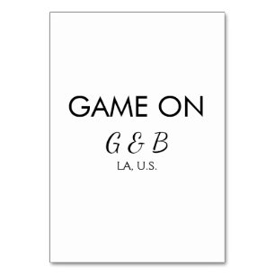 Numéro De Table Jeu sur ajouter le nom du couple lieu de la fête d