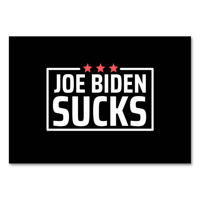 Numéro De Table joe Biden Sucks (Devant)