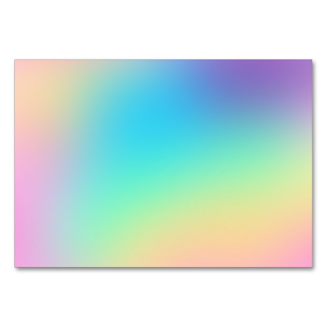 Numéro De Table Joli Pastel Rainbow Mariage dégradé (Devant)