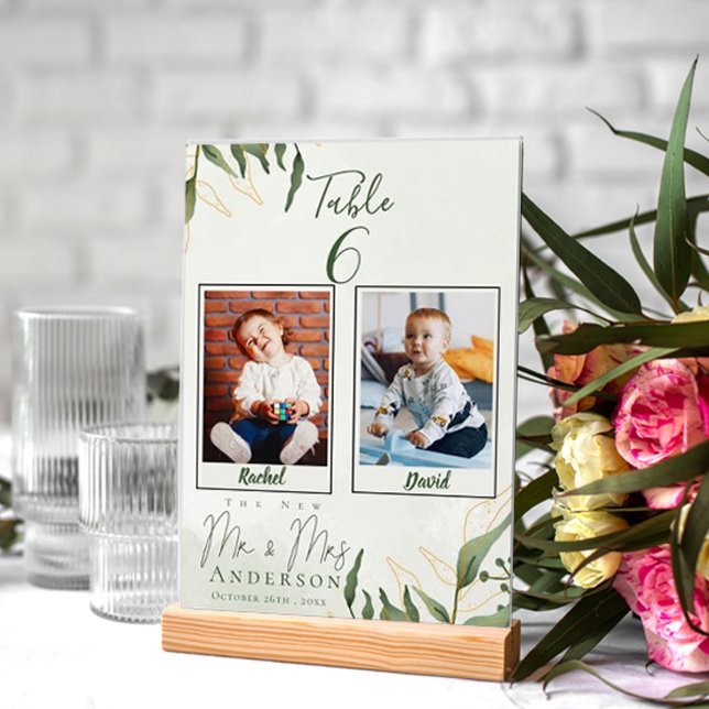 Numéro De Table Jolies Photos D'Enfance De Mariée Et Mariage De Ch (Créateur téléchargé)