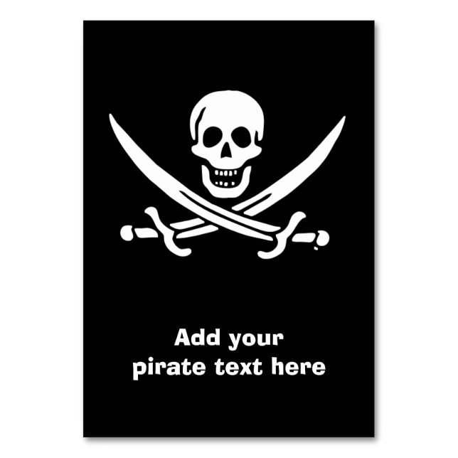 Numéro De Table Jolly roger drapeau de pirate (Par défaut)