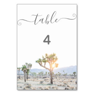 Numéro De Table Joshua Tree Mariage
