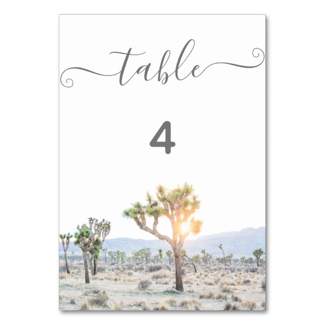 Numéro De Table Joshua Tree Mariage (Par défaut)