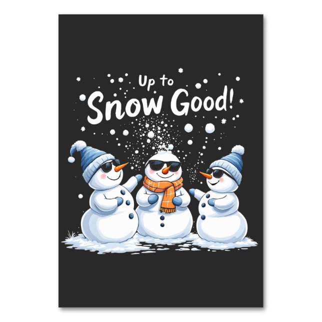 Numéro De Table Jusqu'à la neige bon drôle neige Noël Snowman (Par défaut)