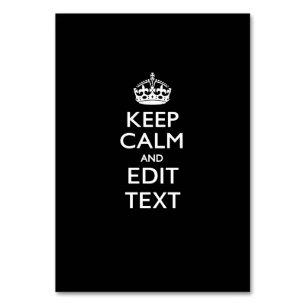 Numéro De Table KEEP CALM PERSONNALISÉ ET Éditer l'invitation text