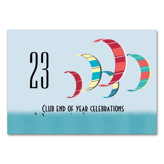 Numéro De Table Kite Surf (Devant)