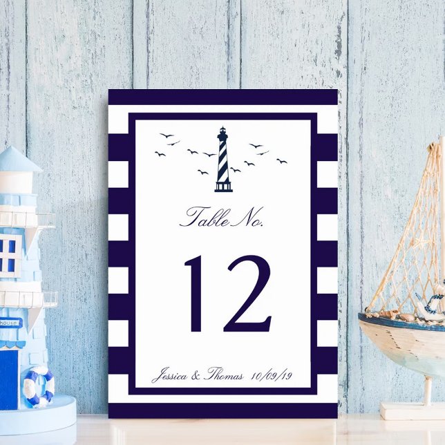 Numéro De Table La collection de Mariages du phare nautique (Créateur téléchargé)