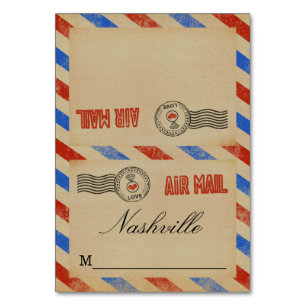 Numéro De Table La collection Vintage de Mariages Airmail