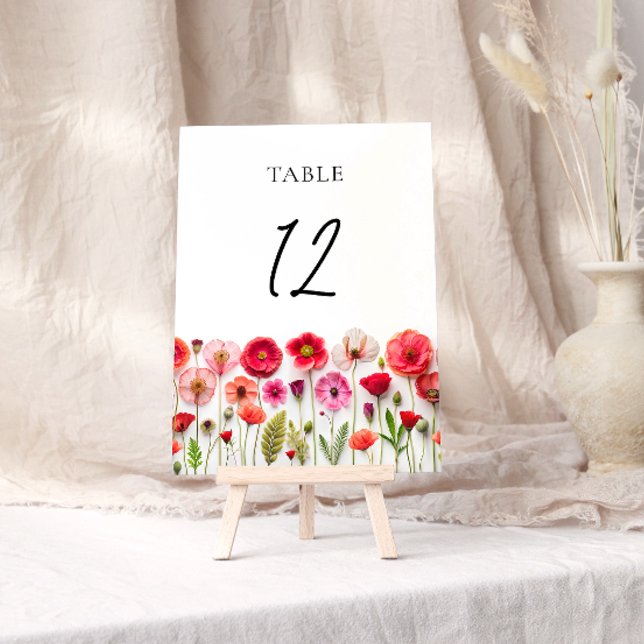 Numéro De Table L'amour dans le Mariage floral en fleurs (Créateur téléchargé)
