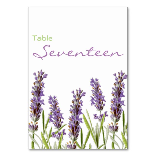 Numéro de table Lavender (Par défaut)