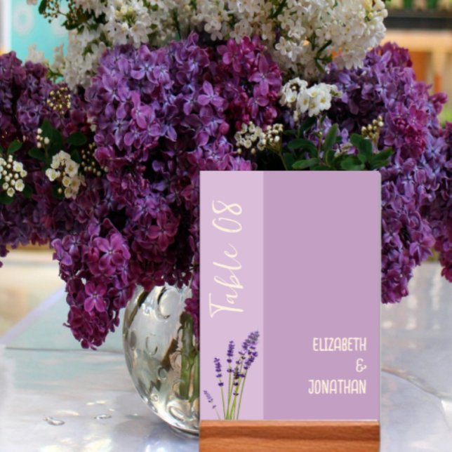 Numéro De Table Lavender Love Mariage (Créateur téléchargé)