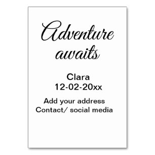Numéro De Table L'aventure commence ajouter nom date année lieu