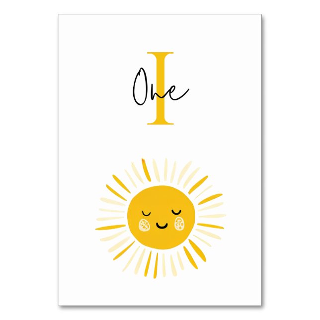 Numéro De Table Le soleil tourne à une fête d'anniversaire (Par défaut)