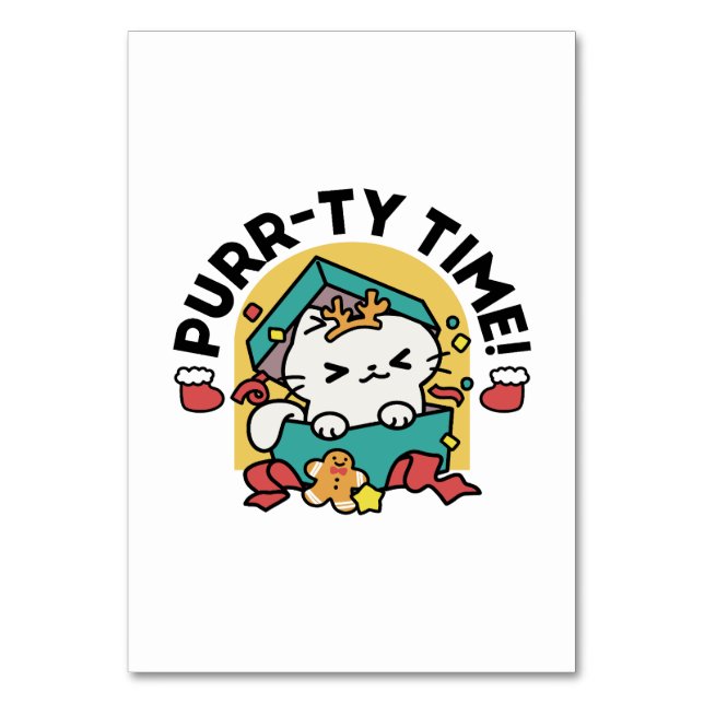 Numéro De Table Le temps de la pub ! - Conception de Noël Festive  (Par défaut)