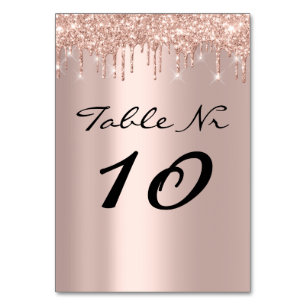 Numéro De Table Lecteurs d'or rose Spark Blush tout simplement