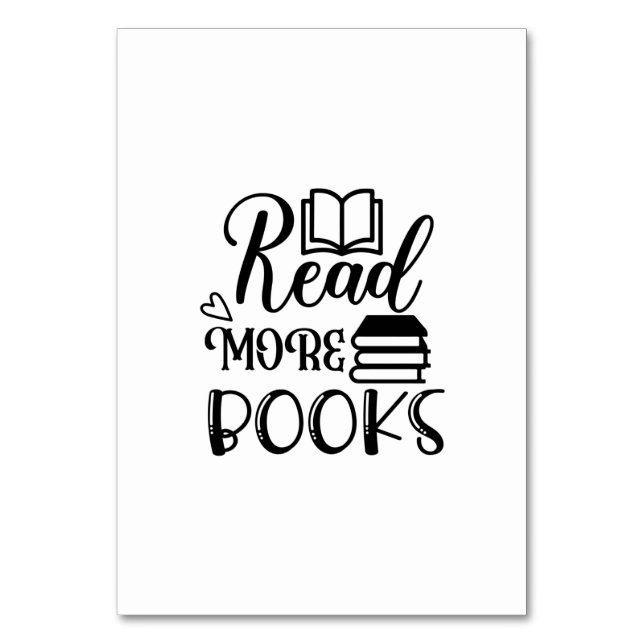 Numéro De Table Lecture Art Lire plus Livres (Par défaut)