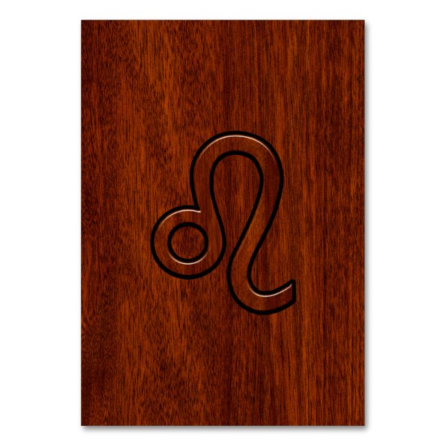 Numéro De Table Leo Zodiac Connexion style bois acajou (Par défaut)