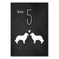 Leonberger Chien Silhouettes Réception de mariage