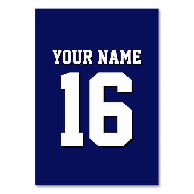Numéro De Table L'équipe de Jersey de sports Blue Navy (Par défaut)