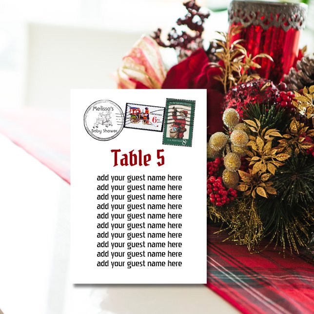 Numéro De Table Lettre père Noël Pôle Nord Naughty ou Nice Siège (Créateur téléchargé)