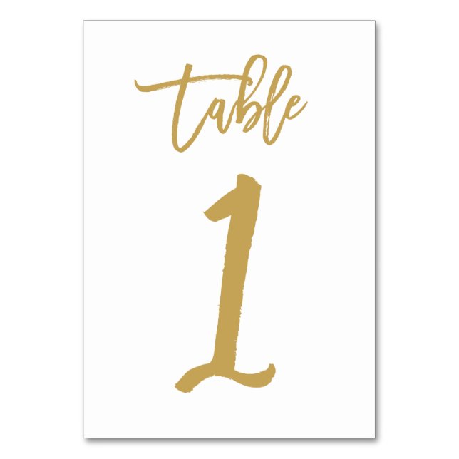 Numéro de table lettres main chic or | Tableau 1 (Par défaut)
