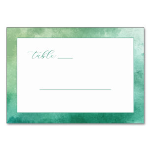 Numéro De Table Lignes minimalistes vertes sereines