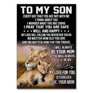 Numéro De Table Lion Lover À Mon Fils Lion