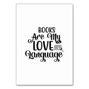 Numéro De Table Lire Les Livres D'Art Sont Ma Langue D'Amour