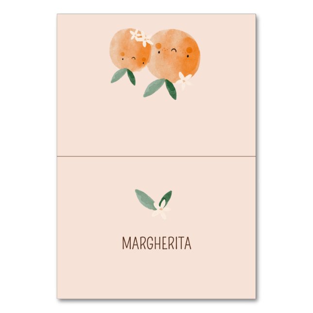 Numéro De Table Little Cutie Orange Citrus Baby shower Plaques (Par défaut)