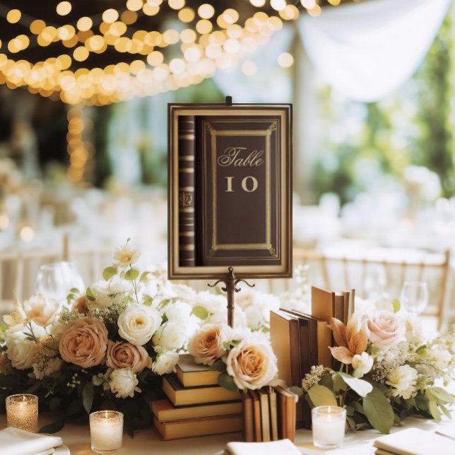 Numéro De Table Livre d'histoire, mariage de conte de fées (Wedding table number for the fairytale book cover wedding
)