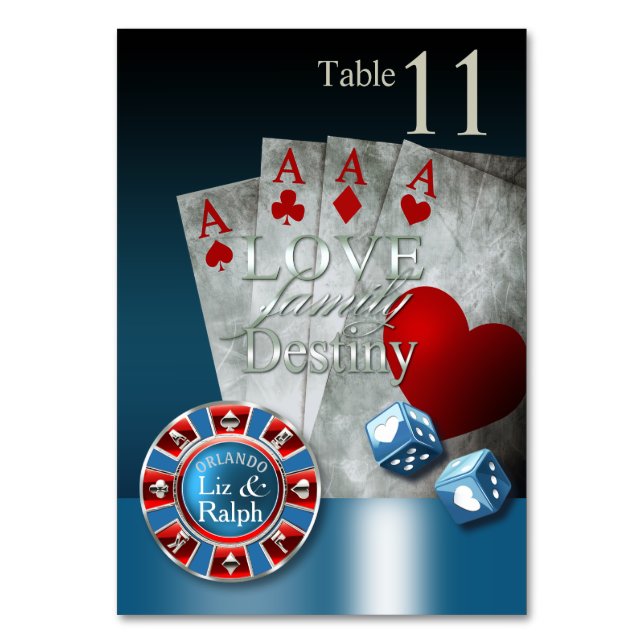 Numéro De Table LR Las Vegas Deluxe TC-11 | bleu et rouge monaco (Par défaut)