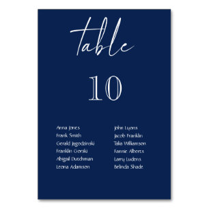 Numéro De Table Lumières à bascule bleu et blanc Mariage personnal