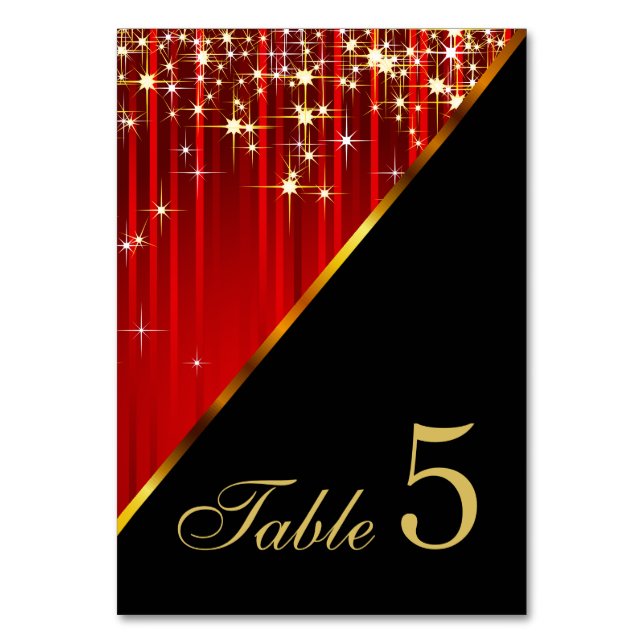 Numéro De Table Lumières Étoile Rouge Scintillante - Numéro de Tab (Par défaut)