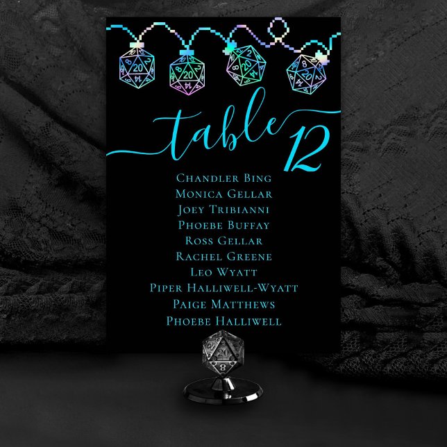 Numéro De Table Luminateurs RPG | Holo Imaginaire Tabletop Dice No (Créateur téléchargé)