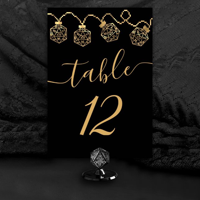 Numéro De Table Luminateurs RPG | Pipe Imaginaire Or PnP Jeu Dice (Créateur téléchargé)