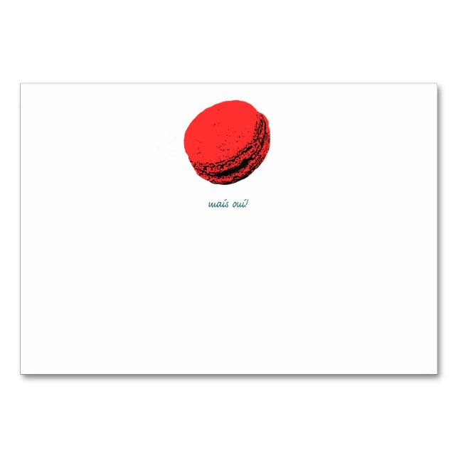 Numéro De Table macaron aux fraises (Devant)