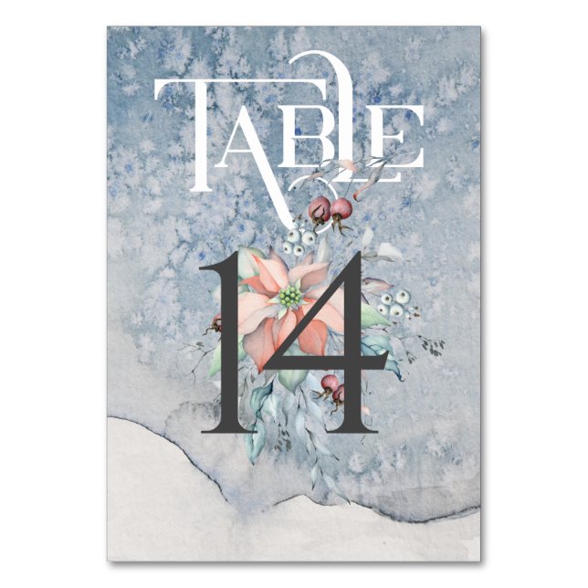 Numéro De Table Magie de Noël / Réception de mariage Table #14 (Par défaut)