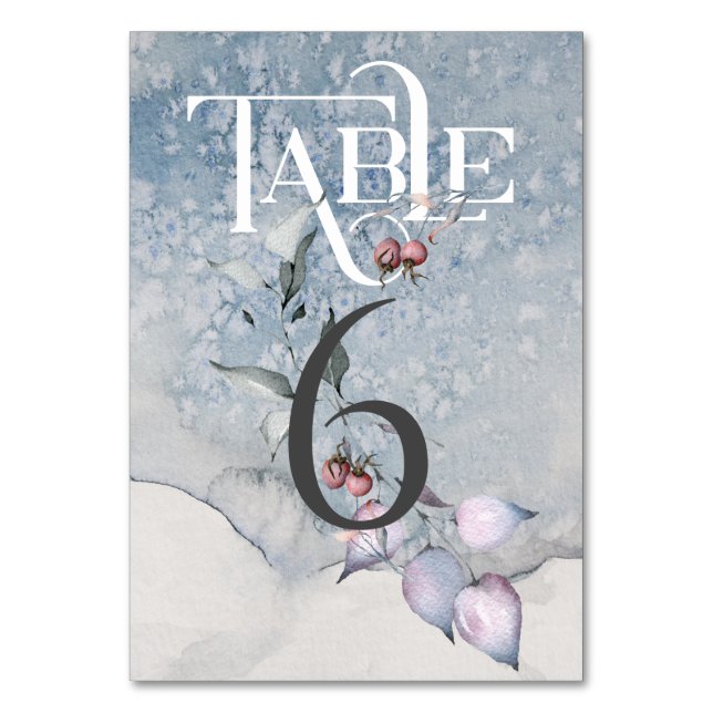 Numéro De Table Magie de Noël / Réception de mariage Table #6 (Par défaut)