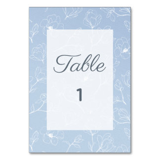 Numéro De Table Magnolia Bleu