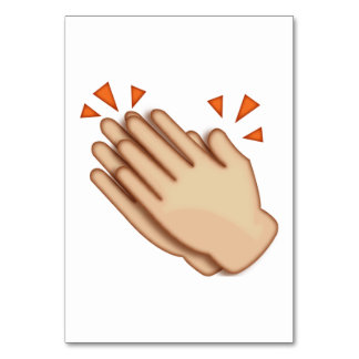 Numéro De Table Mains applaudissantes - Emoji