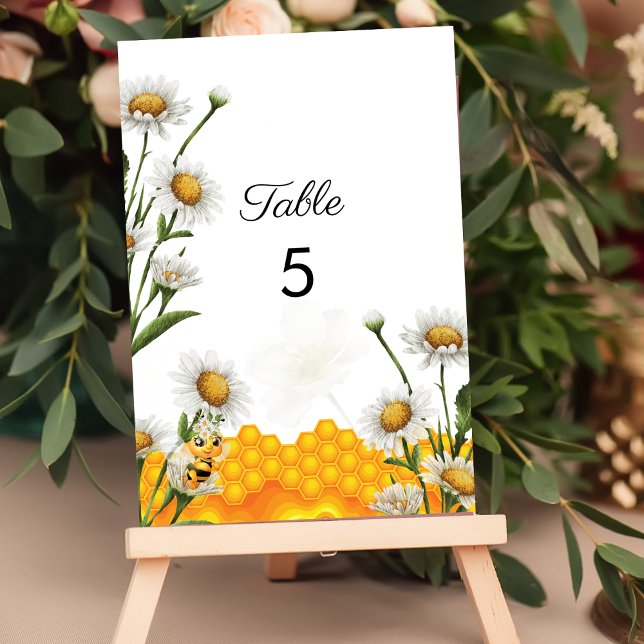 Numéro De Table Mama To Beem Honeypeb White Daisy (Créateur téléchargé)