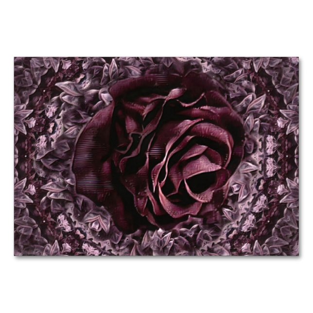 Numéro De Table Mandala de rose  (Devant)