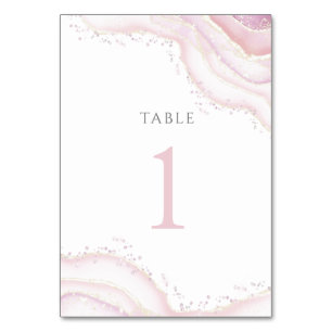 Numéro De Table marbre à éclaboussures d'aquarelle Tableau Numéro 